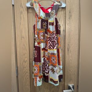 Colorful Patterned Sleeveless Dress